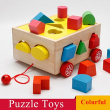 Load image into Gallery viewer, Colourful Wooden Multi Shape Sorter Block