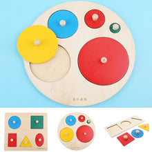 Load image into Gallery viewer, Wooden Geometric Puzzle Board