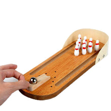 Load image into Gallery viewer, Wooden Mini Desktop Bowling Game
