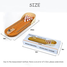 Load image into Gallery viewer, Wooden Mini Desktop Bowling Game