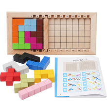 Load image into Gallery viewer, Wooden Tetris Puzzle